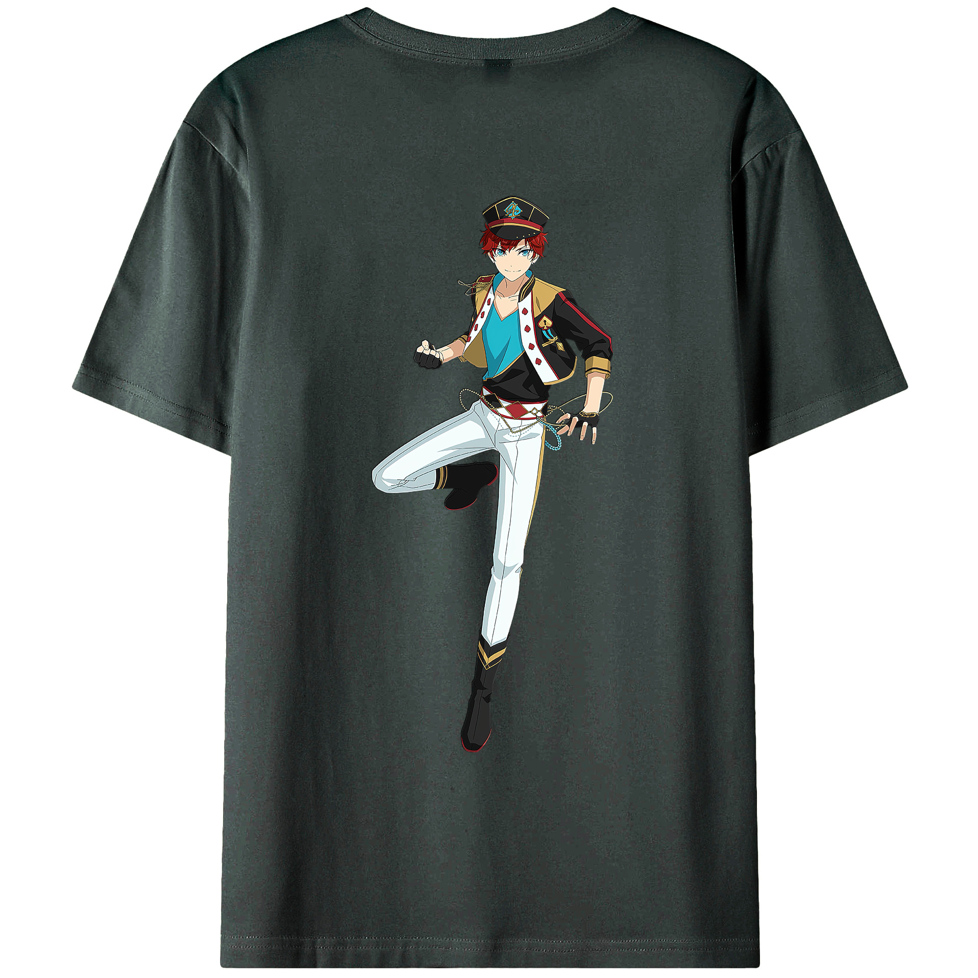 （画像用） あんさんぶるスターズ! Ensemble Stars 綿100％ メンズ半袖Tシャツ（バックプリント） 通気性
